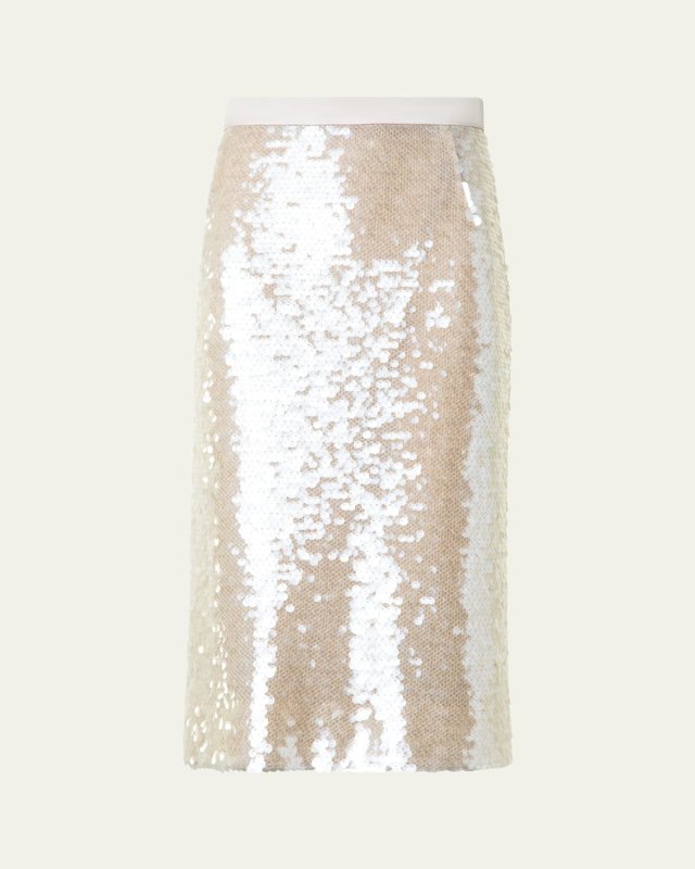 Sequined Pencil Skirt